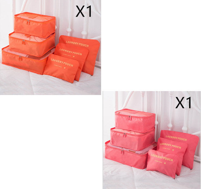 6-Piece Travel Storage Bag Set for Organized Packing