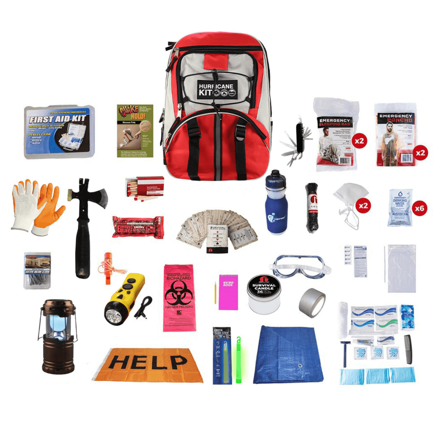 WSK 72-Hour Hurricane Emergency Survival Kit with Backpack - Korvel