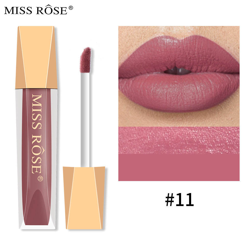 Velvet Matte Pearlescent Lip Gloss - Non-Fading & Non-Stick