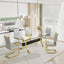 Dining table Modern tempered glass dining table Large modern office desk - Korvel