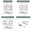 24" Bathroom Vanity Base Only, Soild Wood Frame, Bathroom Storage Cabinet with Doors and Open Shelf, White - Korvel