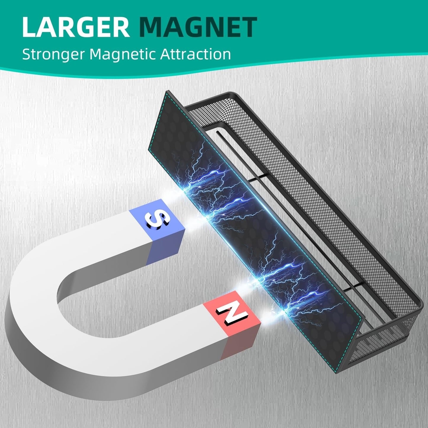 New Magnetic Shelf Moveable Magnetic Fridge Organizer  Rack Seasoning Organizer Spice Rack for Refrigerator - Korvel