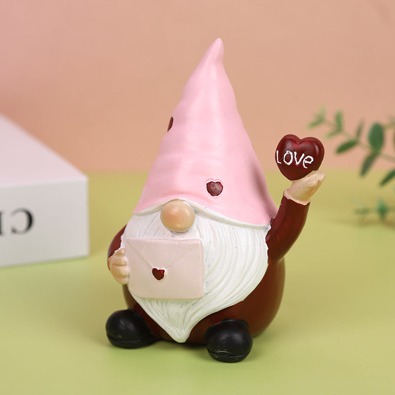 Valentine's Day Dwarf Doll Resin Gift Ornament