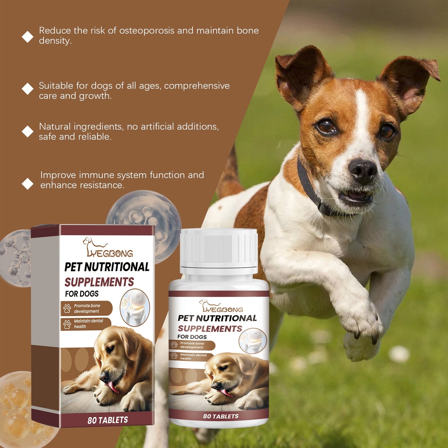Milk Calcium Tablets For Dogs Vitamin Supplements For Pets Oral Care Diet Healthy Nutrition Calcium Tablets - Korvel