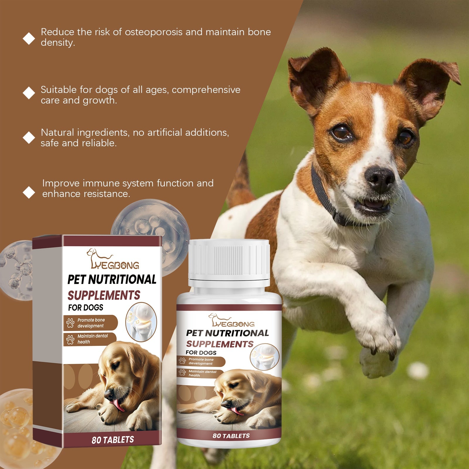 Milk Calcium Tablets For Dogs Vitamin Supplements For Pets Oral Care Diet Healthy Nutrition Calcium Tablets - Korvel