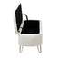 Ivory White Storage Ottoman Bench with Gold Legs