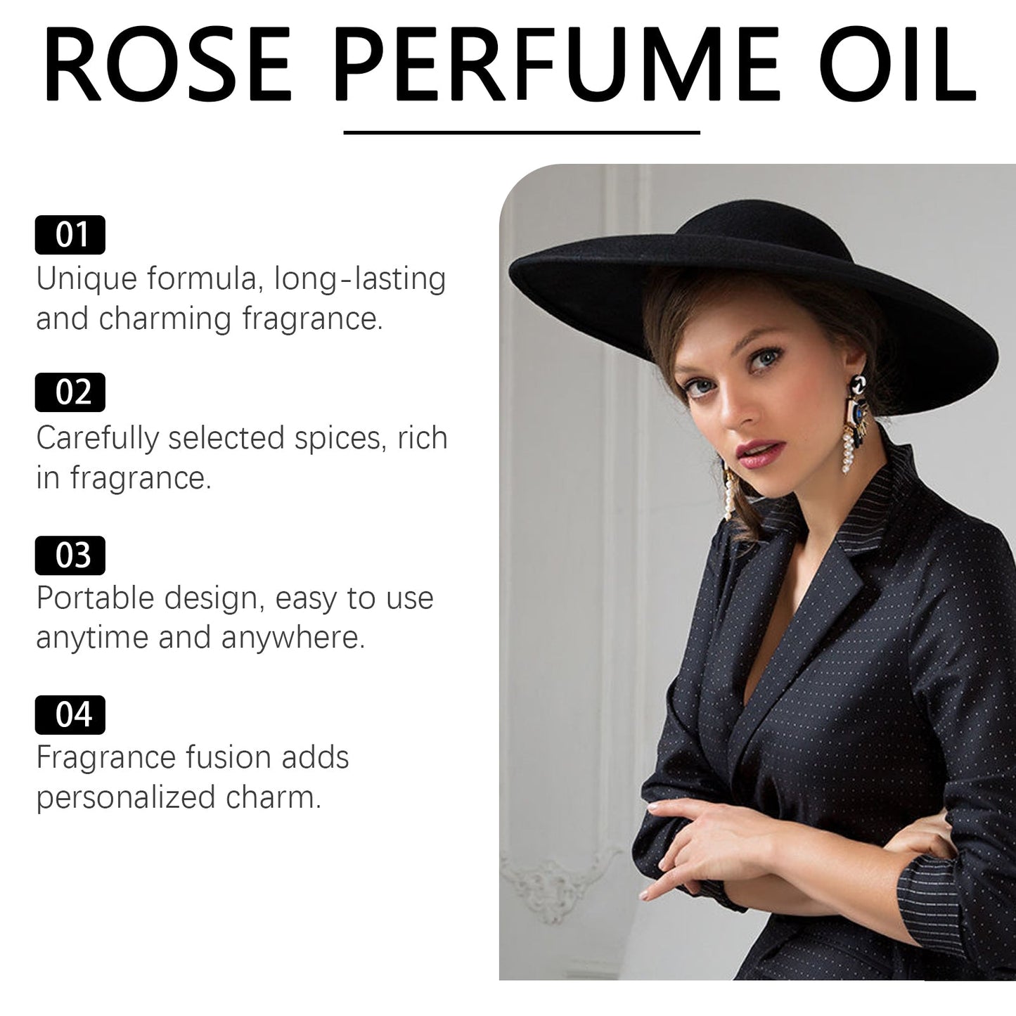 Women's Pheromone Ball Rose Perfume Natural Fresh Light Lasting Fragrance Portable Dating Atmosphere Perfume - Korvel