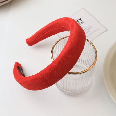 Candy colored velvet with wide edge sponge headband flocking - Korvel