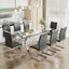 Dining table Modern tempered glass dining table 79 ''x39''x30 '' 1105 - Korvel