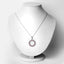 Pendentif en argent sterling de 1,30 carat en tourmaline rose et topaze blanche