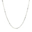 Collier en chaîne à boîte ajustable en or blanc 10k