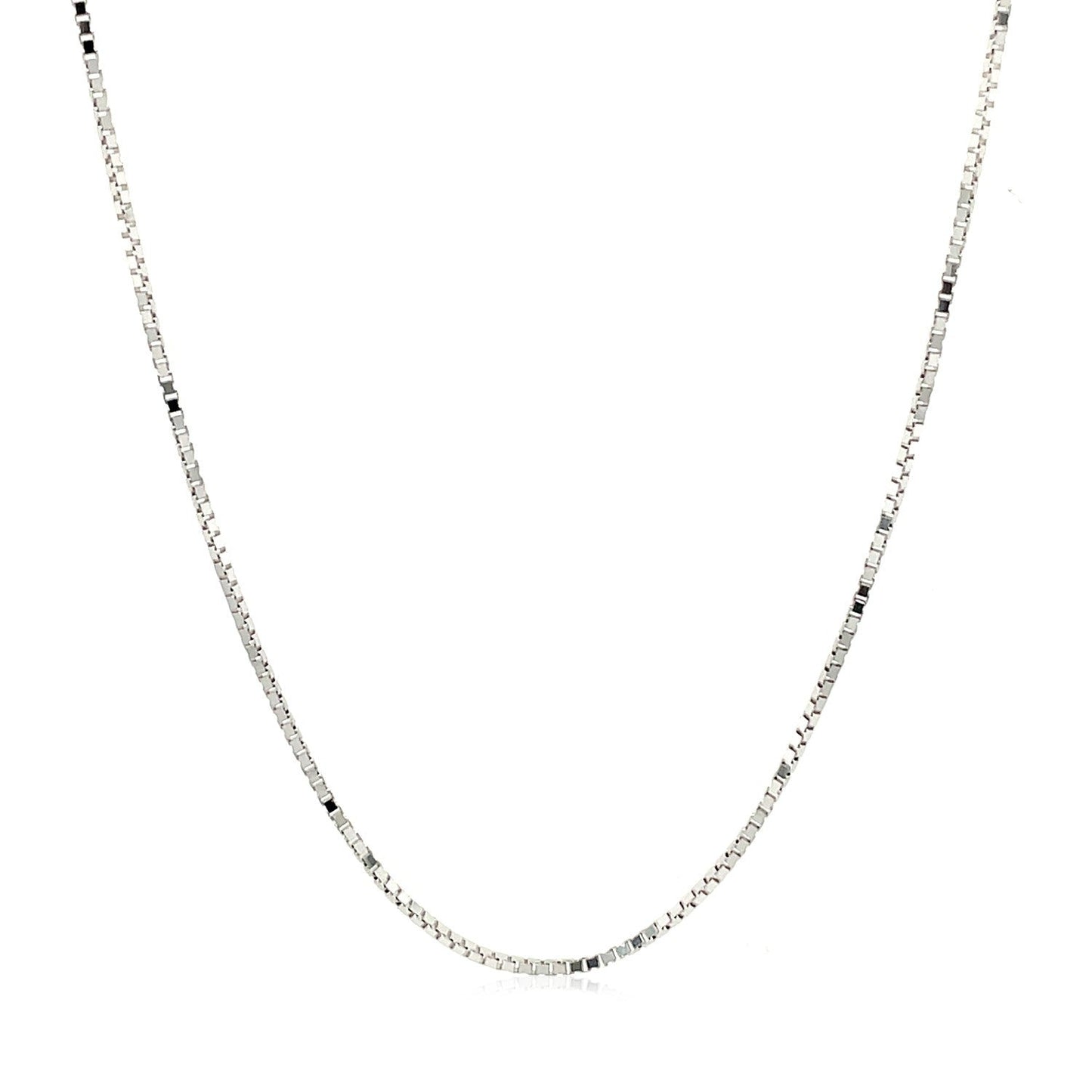 Collier en chaîne à boîte ajustable en or blanc 10k