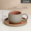 Coffee mug set ceramic retro stoneware Japanese mug and saucer combination - Korvel