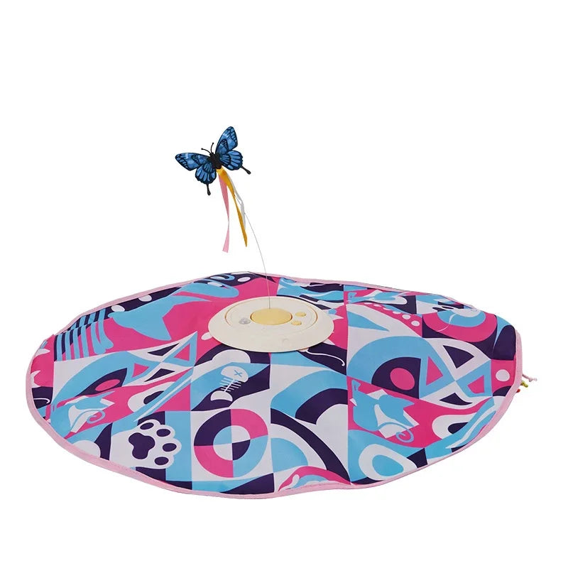 Fluttering Butterfly Cat Toys Interactive Cat Sticks Pet Kitten Can't Resist Mystery Motion Concealed Game Toy Automatic Teasing - Korvel