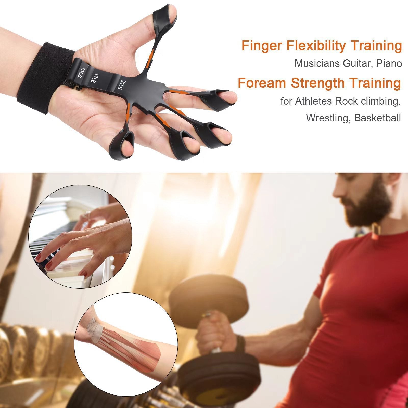 Training device grip device male finger strength finger training small arm muscle muscle expansion varicose fitness equipment - Korvel