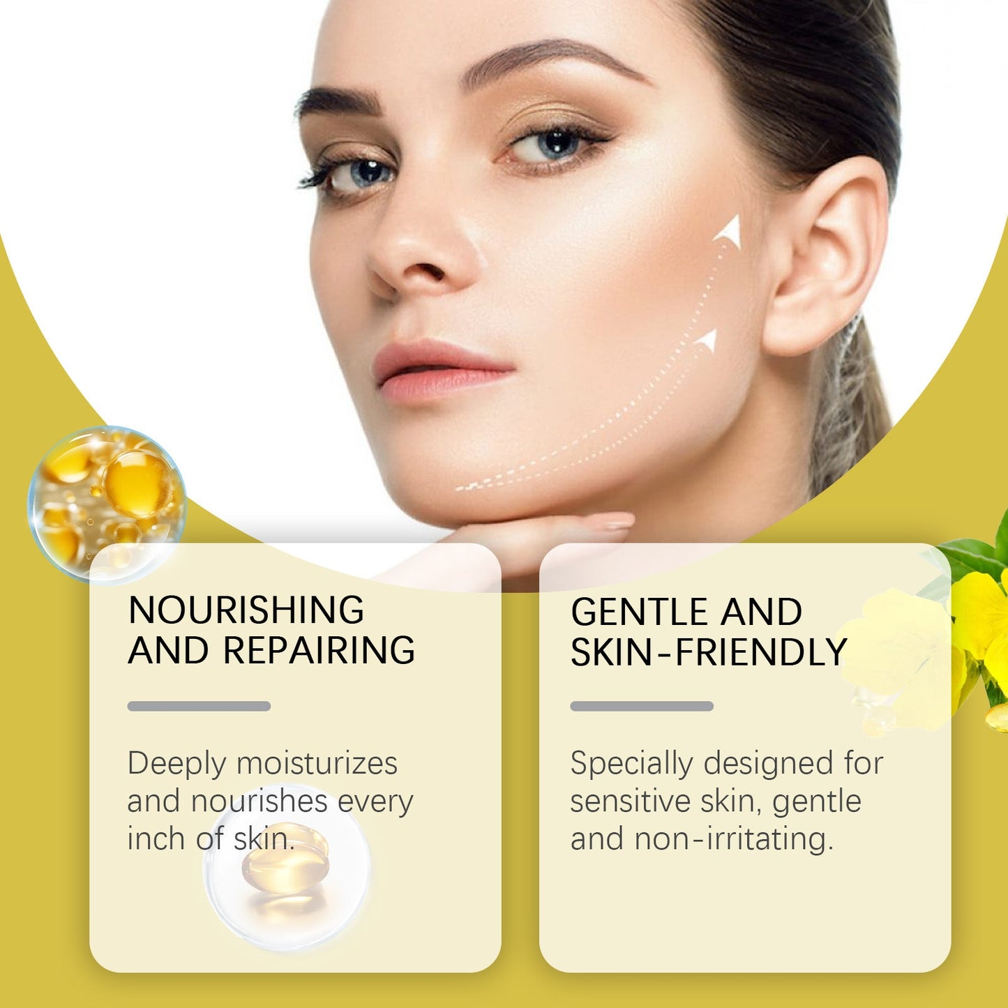 Primrose Essential Oil, Moisturizing, Anti-Wrinkle, Firming, Light Line, Moisturizing And Nourishing Facial Essence - Korvel