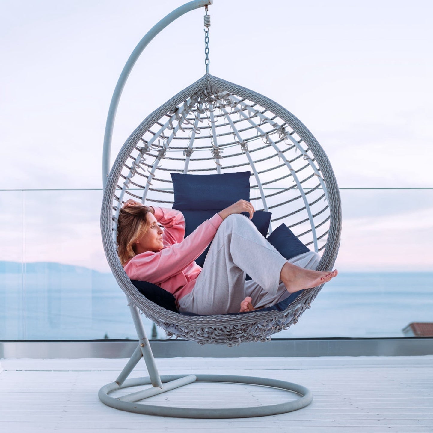 Premium Egg Chair Cushion with Headrest for Ultimate Comfort