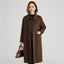 Elegant Double-Faced Wool Overcoat for Women