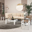 Set of 2 Modern Tempered Glass Coffee Tables