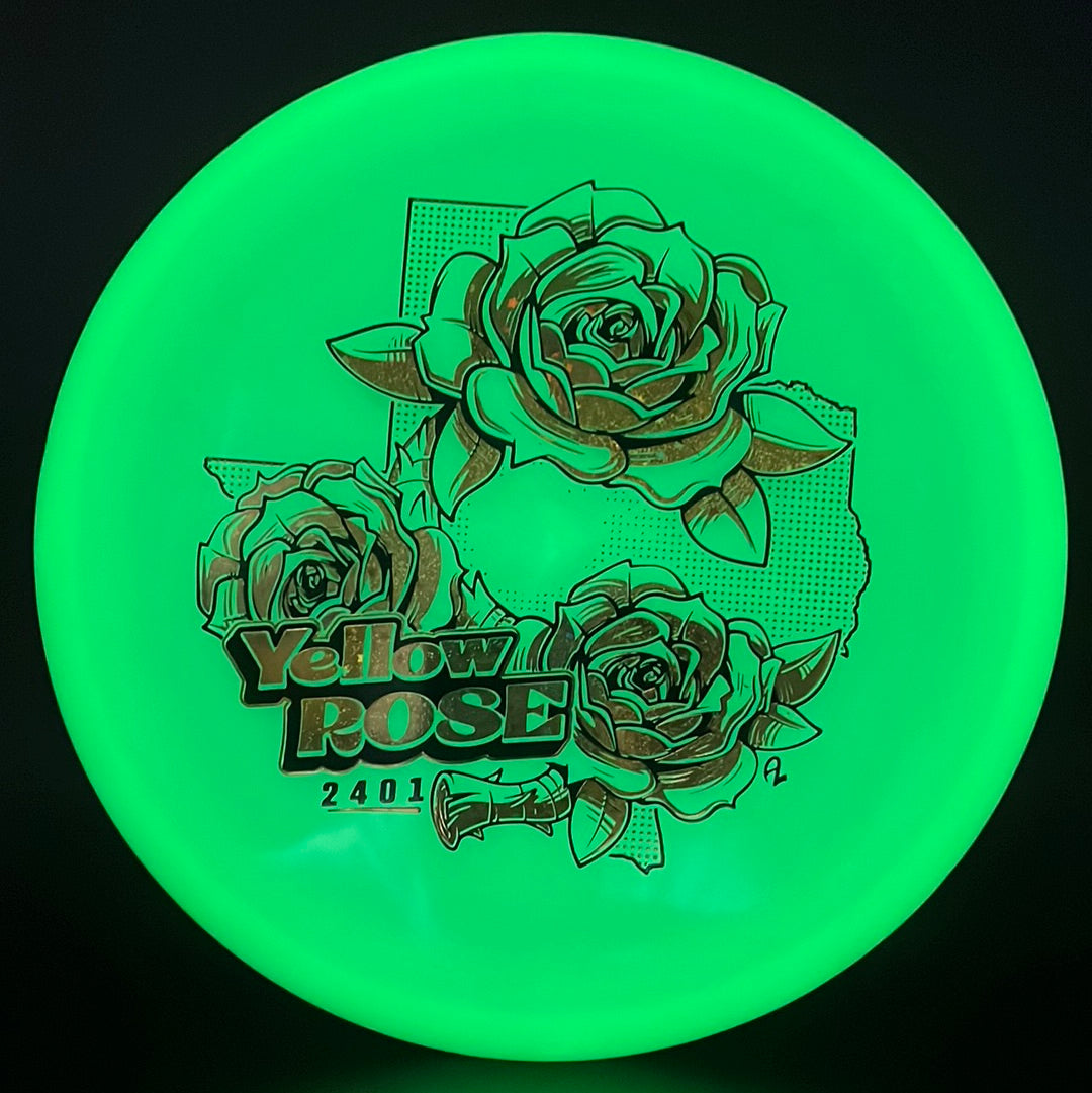 Bravo Glow Rose Jaune - Putter Disc Golf Première Édition