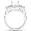 0.73 Carat White Diamond 14K White Gold Semi Mount Engagement Ring