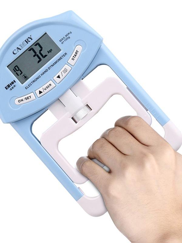 Wholesale high quality electronic display grip device with AA battery adjustable hand dynamometer - Korvel