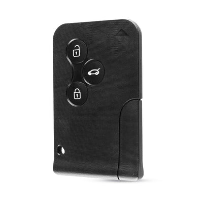 KEYYOU 3 Button Smart Card For Renault Clio Logan Megane 2 3 Koleos Scenic Card Case Black Car Key Fob Shell With Small Key - Korvel