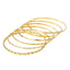 MANDOTOS Bohemian Metal Chain Bracelet Set - Geometric Gold Bangles