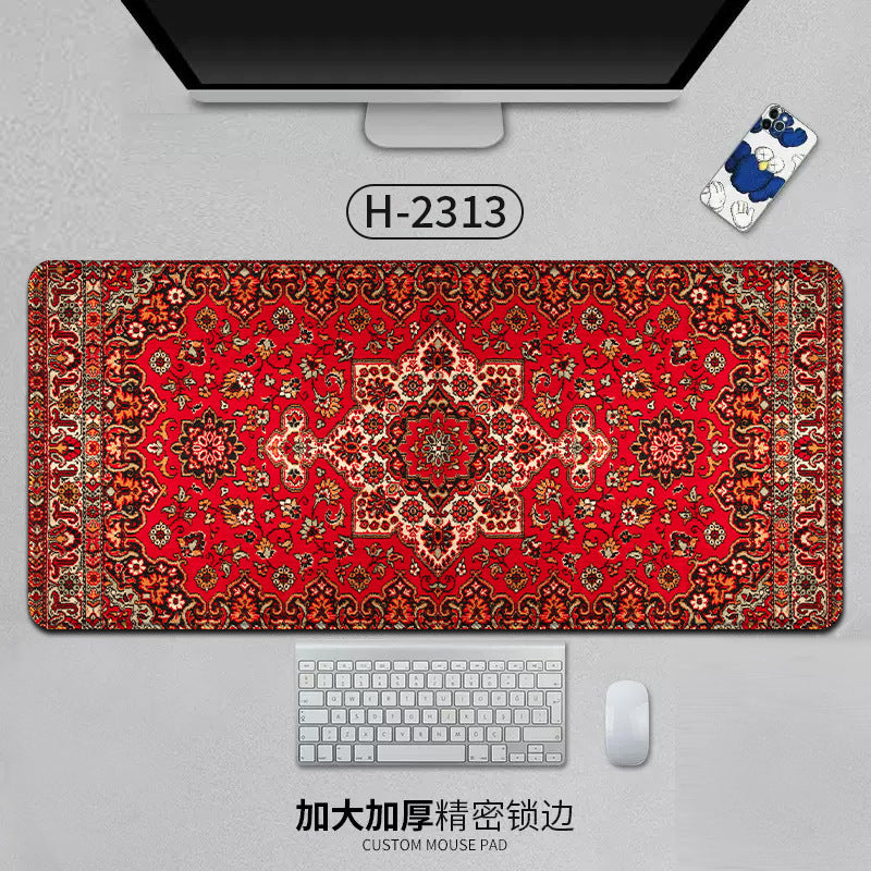 Large Persian Mouse Pad Office Carpet MousePad Natural Rubber Lockedge Anti Slip Desk Mat Laptop Office Game Accessories Pad - Korvel