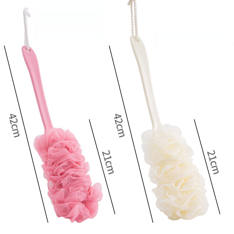 Long handled large bath brush, long handled scrubbing bath tool, flower bath brush, scrubbing bath brush, scrubbing bath ball, s - Korvel