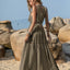 Elegant White V-Neck Tie Shoulder Maxi Dress