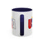 Taza de café con acento vibrante de EE. UU.