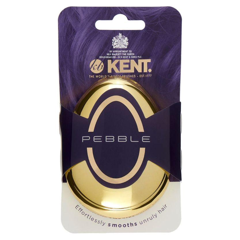 Brosse à cheveux détanglante Kent Pebble Gold avec massage du cuir chevelu