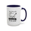 Introvertido. No molestar. Taza de café de gato en dos tonos