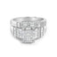 Sterling Silver 1.0 Cttw Diamond Bridal Engagement Ring Set
