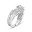 Sterling Silver 1.0 Cttw Diamond Bridal Engagement Ring Set