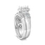 Sterling Silver 1.0 Cttw Diamond Bridal Engagement Ring Set