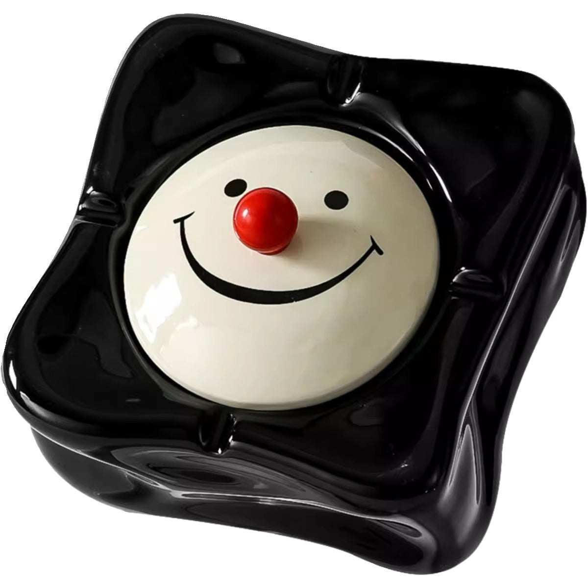 Elegant Ceramic Ashtray with Lid for Home and Office