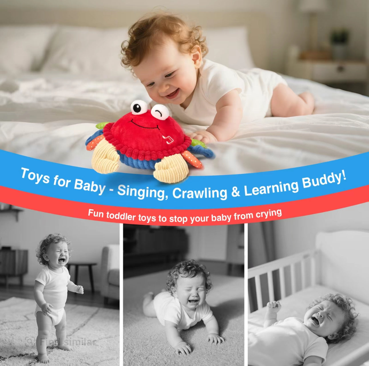 Cangrejo Musical BounceBuddy - Juguete de Peluche Interactivo