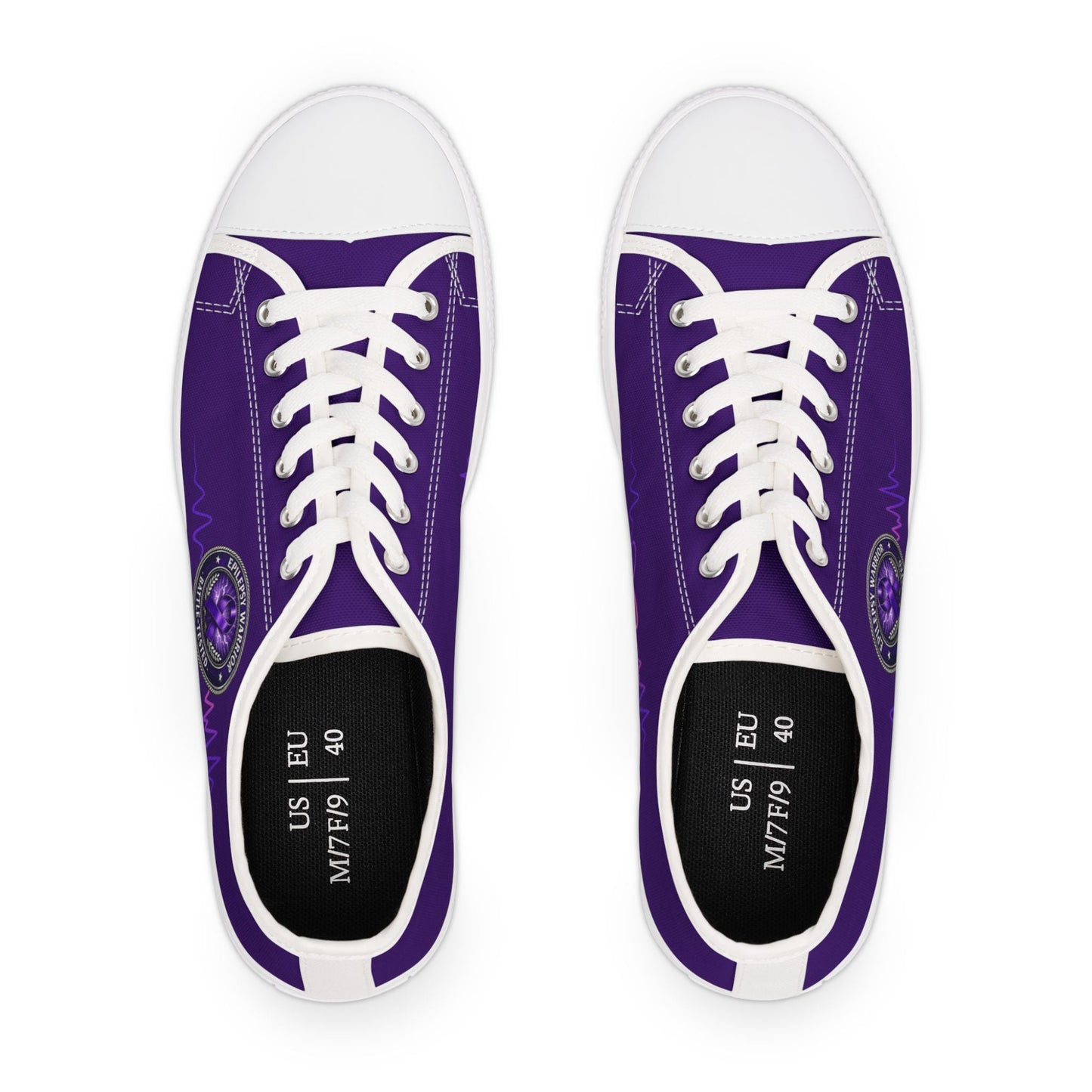 Epilepsy Warrior Purple Awareness Low Top Sneakers