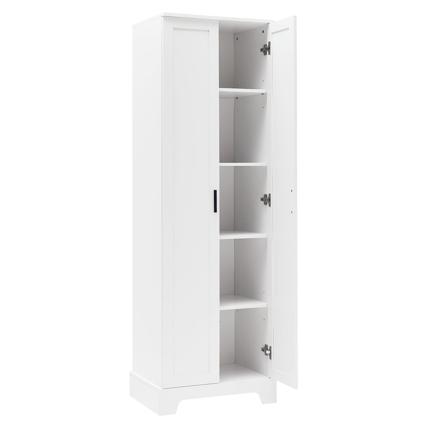 Storage Cabinet with Two Doors for Bathroom, Office, Adjustable Shelf, MDF Board, White - Korvel
