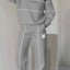 Plus Size Striped Quarter Zip Top and Pants Set