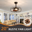 19inch Cage Retro Reiling Fan with Lights - Korvel