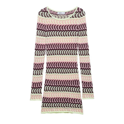 Elegant Women's Casual Long Sleeve Fitted Knit Dress