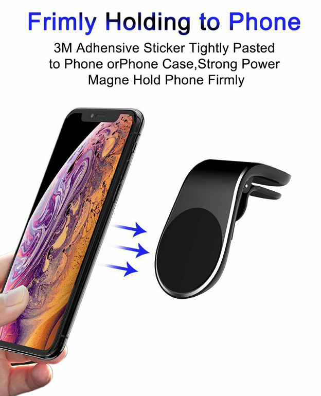 Premium Magnetic Car Phone Holder - L Shape Air Vent Mount