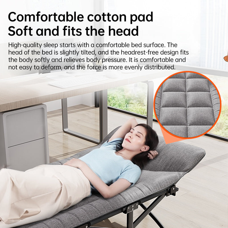Outdoor camping bed, foldable beach bed, single garden siesta bed, with storage bag, lightweight. - Korvel