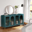 TV Stand for 65+ Inch TV, Wood TV Stand with Storage Cabinet & Adjustable Shelves, Media TV Console for Living Room Bedroom - Korvel