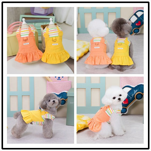 Stylish Striped Patchwork Skirt for Pets