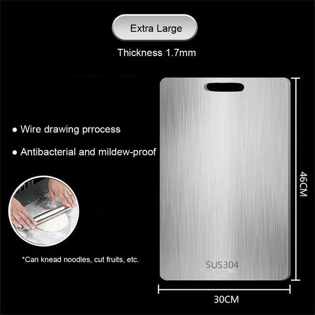 304 Stainless Steel Double-Sided Cutting Board