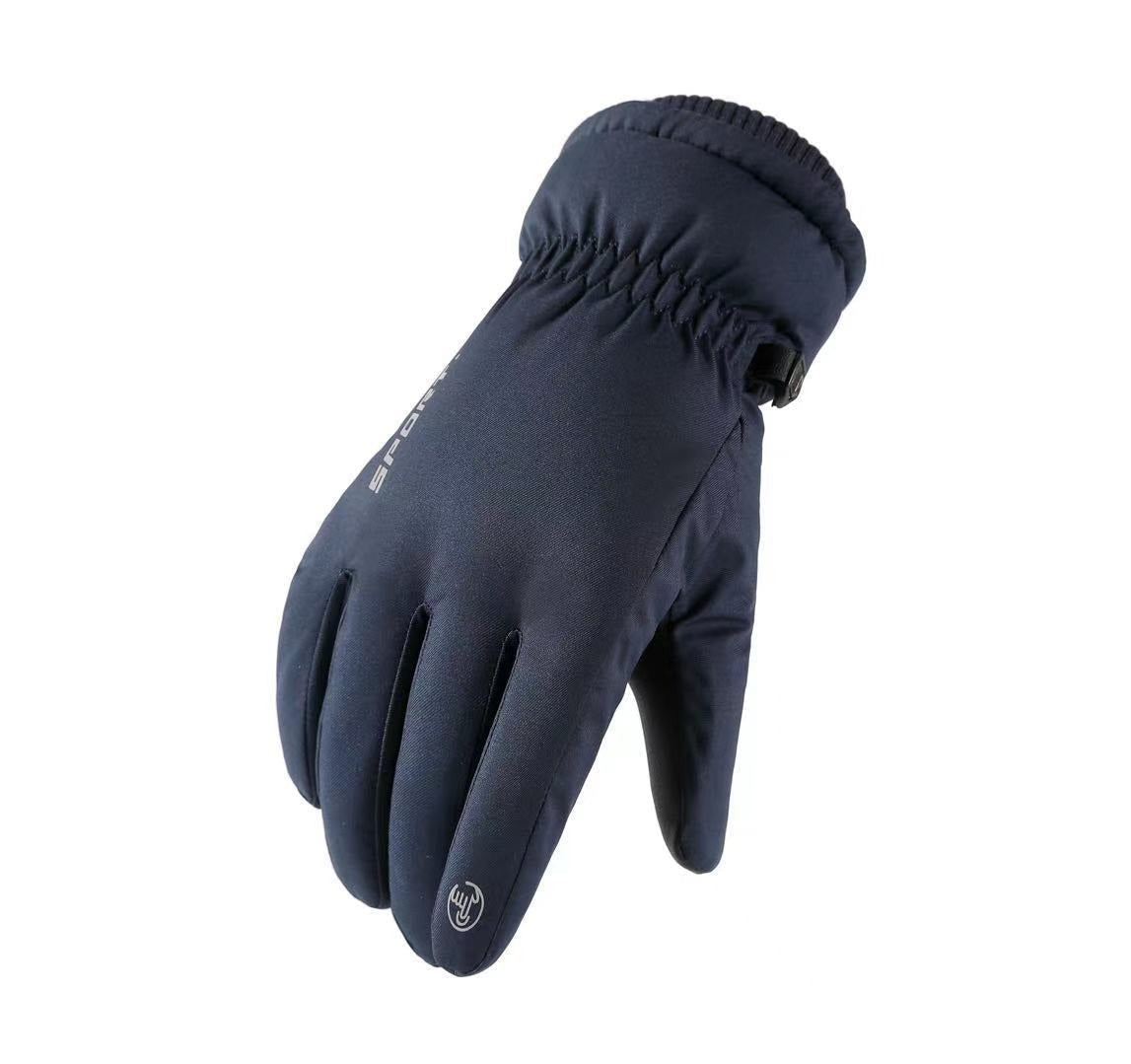 Winter Gloves For Men And Women Plus Down Warm Touch Screen Windproof Waterproof Outdoor Riding Gloves Thickened Cotton Ski Gloves - Korvel